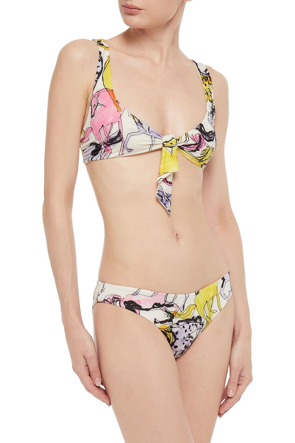 STELLA MCCARTNEY Knotted printed bikini top