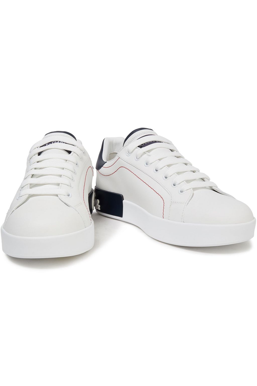 DOLCE&GABBANA Two-tone leather sneakers