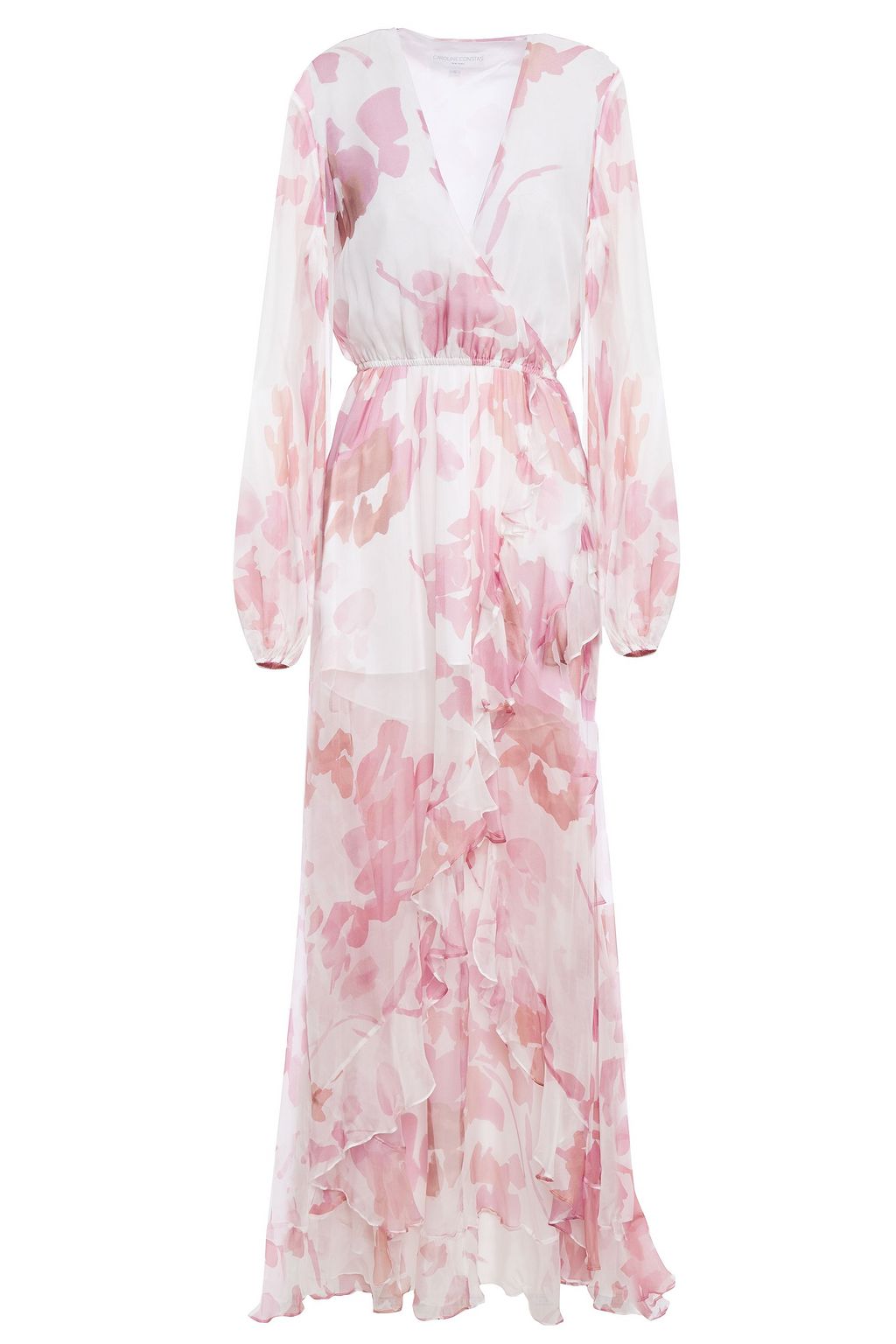 printed silk maxi dress