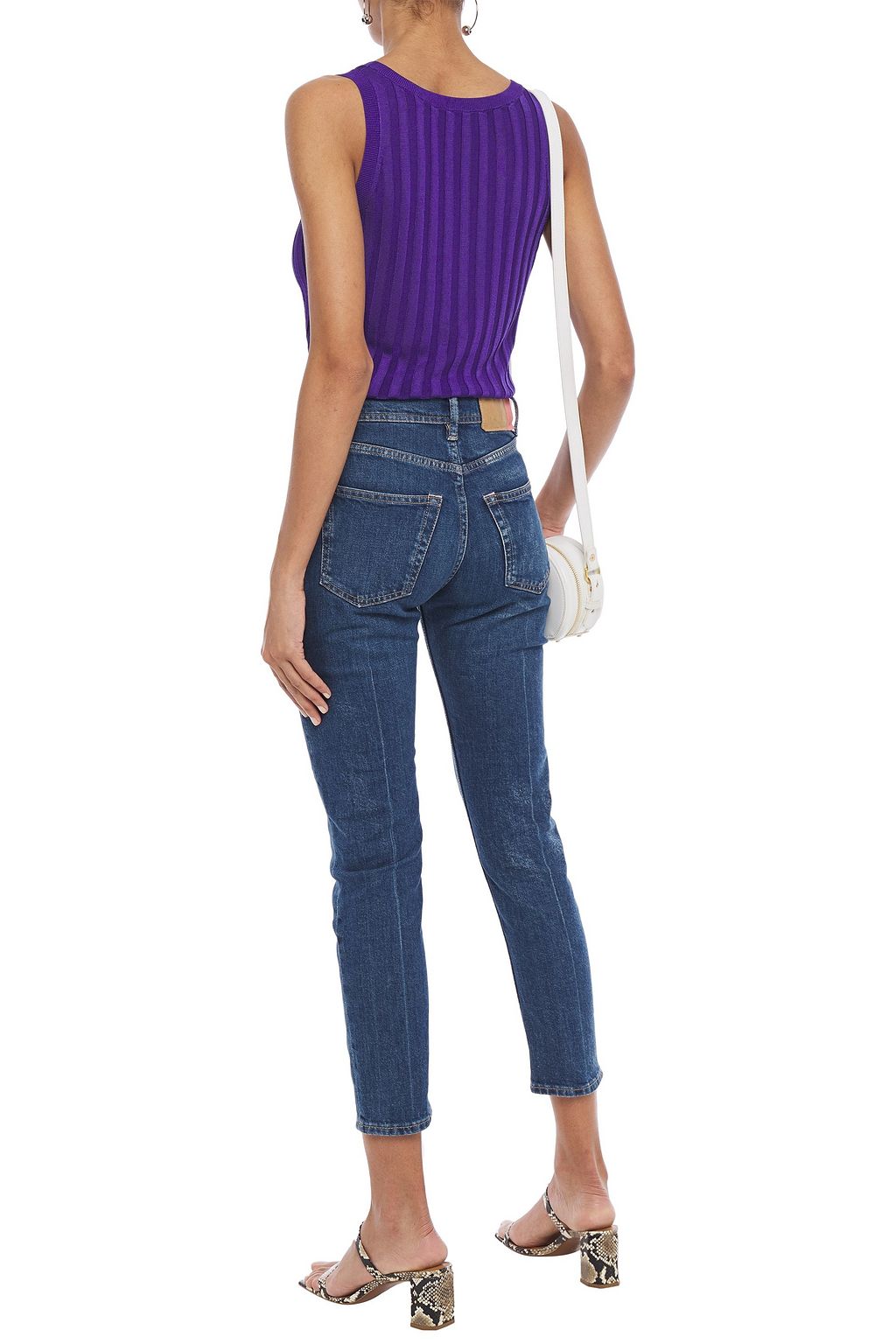 ACNE STUDIOS Cropped faded high-rise slim-leg jeans