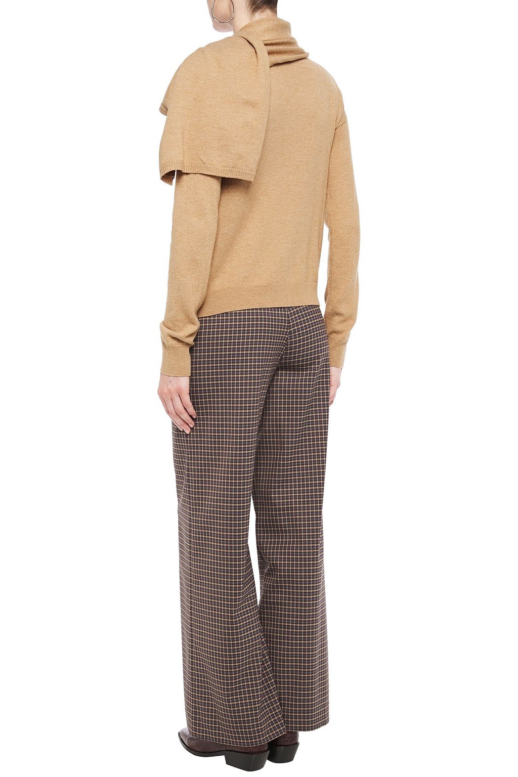 MAJE Draped wool-blend sweater