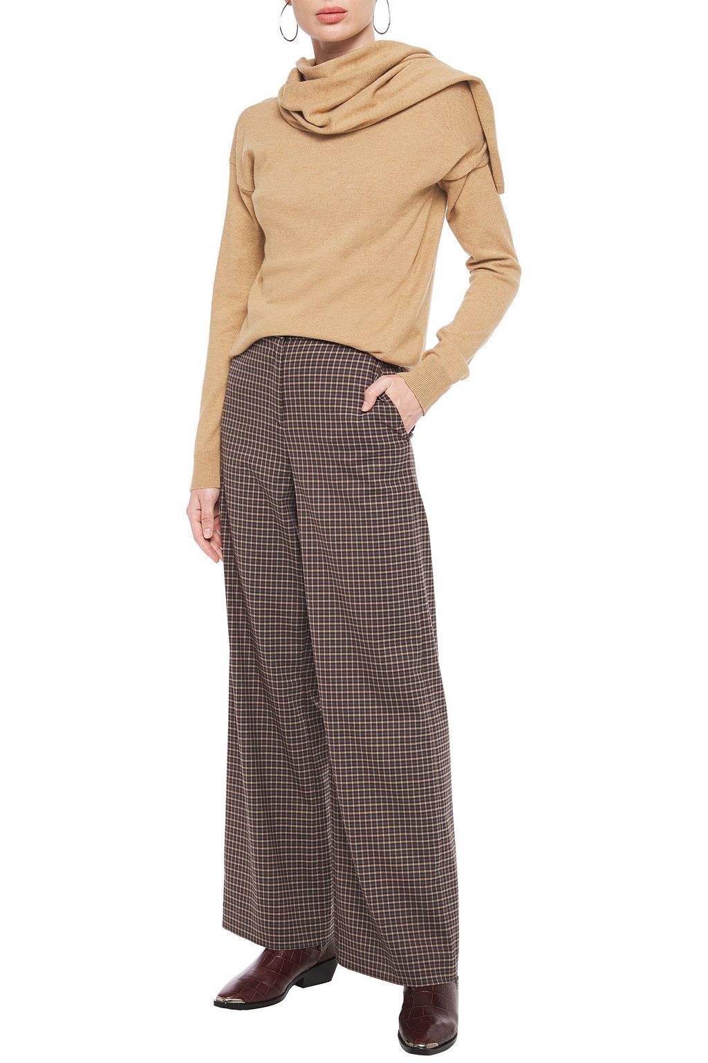 MAJE Draped wool-blend sweater