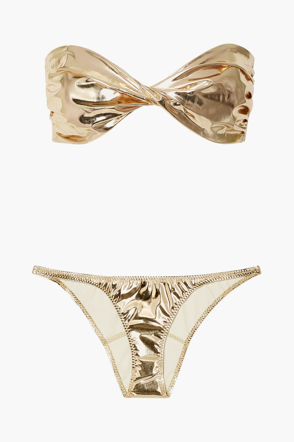 gold bandeau bikini