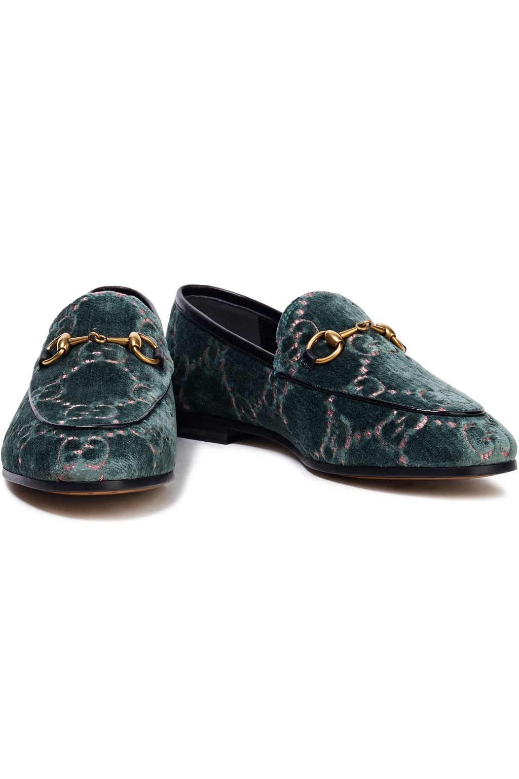 GUCCI Horsebitdetailed embroidered velvet loafers Sale up to 70 off