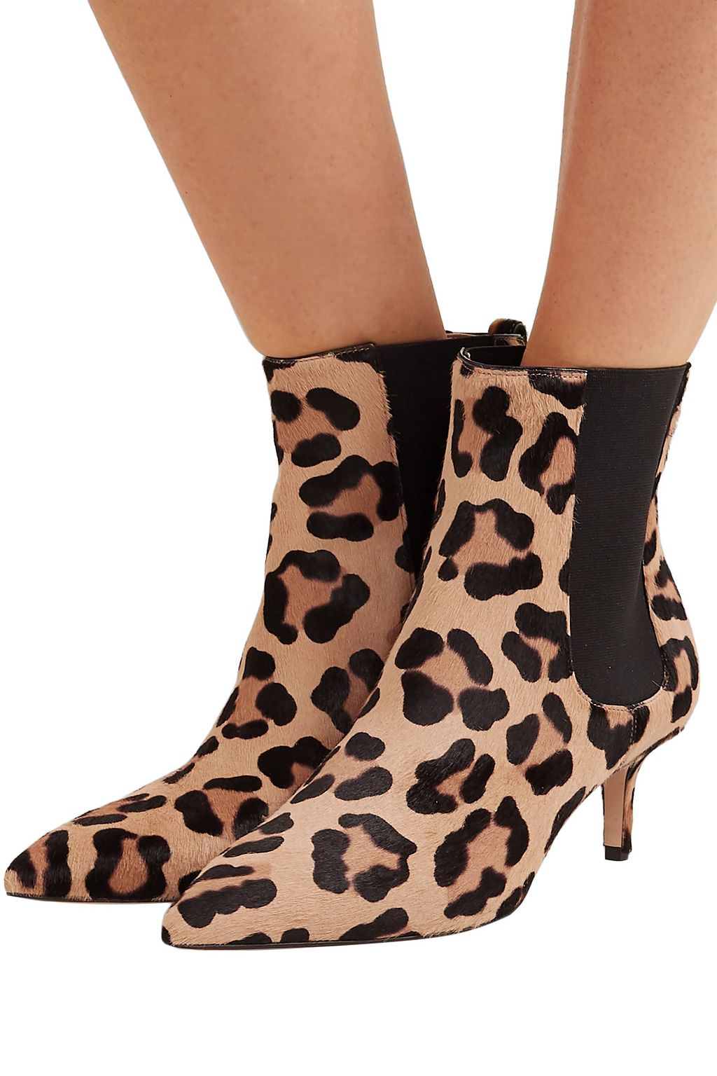 FRANCESCO RUSSO Leopard-print calf hair Chelsea boots