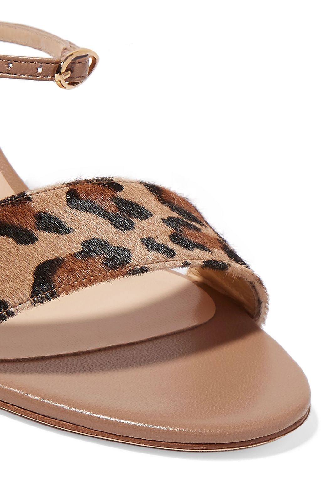 JENNIFER CHAMANDI Andrea leopard-print calf hair and leather sandals