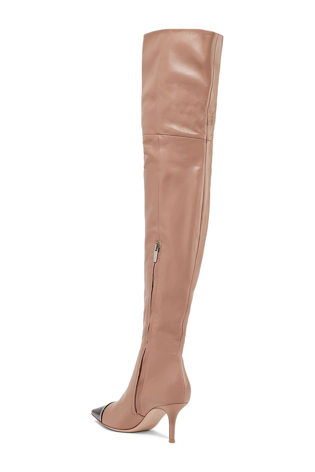 GIANVITO ROSSI 70 two-tone leather over-the-knee boots