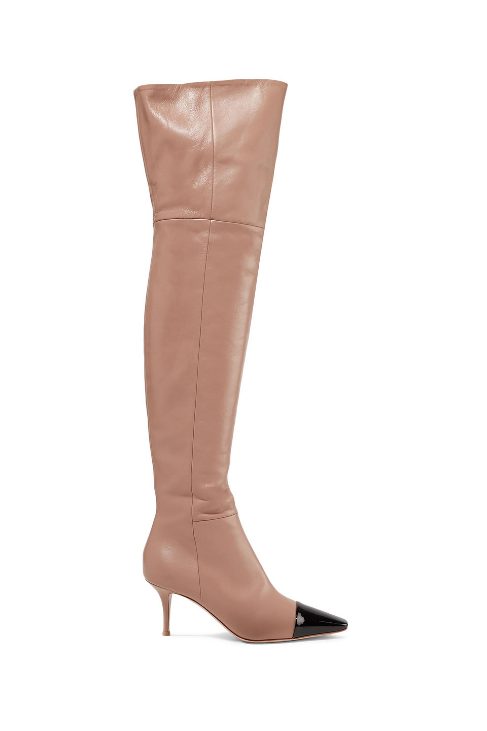 Gianvito Rossi Woman Knee Boots Pastel Pink Size 10 Soft Leather In Neutral