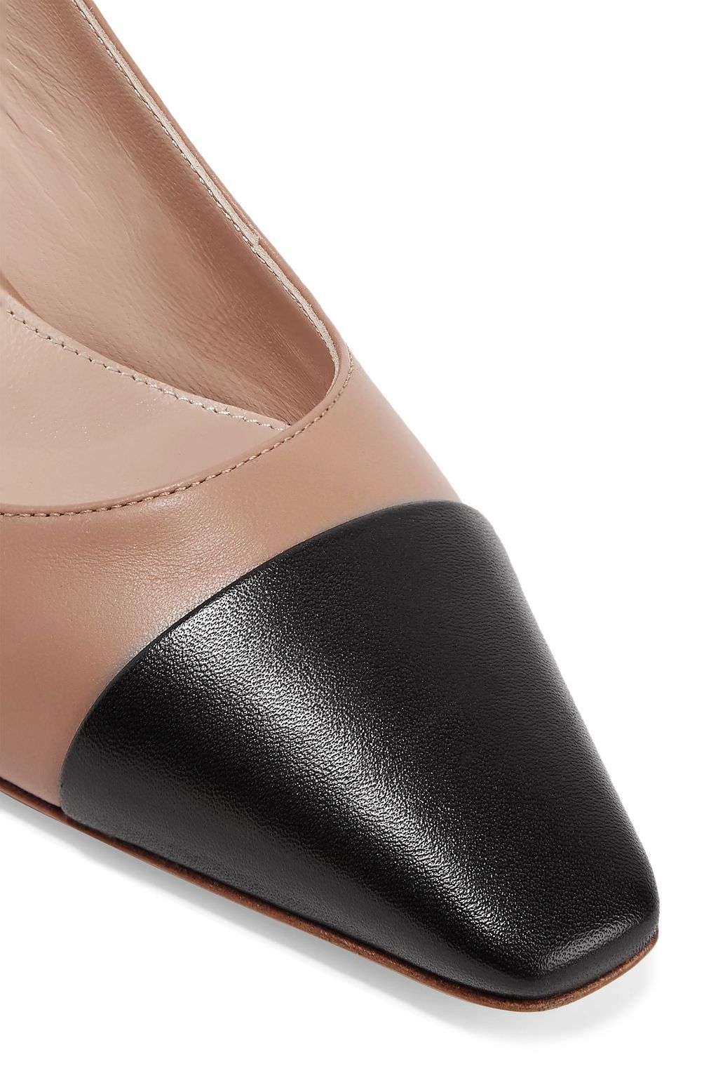 GIANVITO ROSSI Lucy 70 two-tone leather slingback pumps