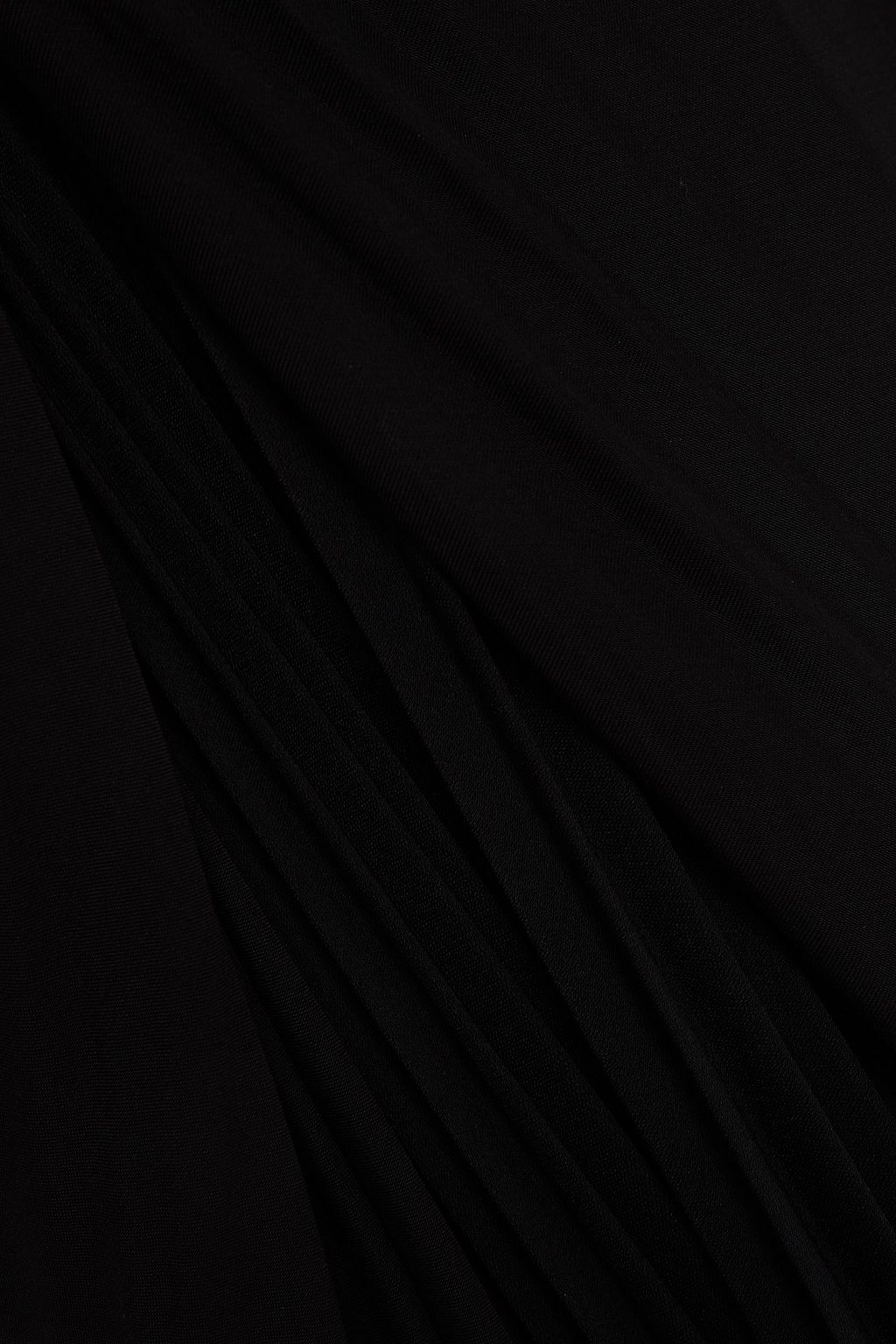 SANDRO Minella layered twist-front crepe and pleated twill midi dress