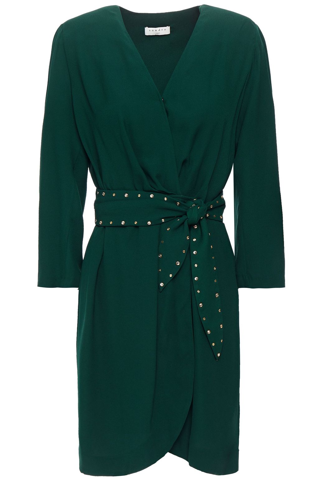 forest green wrap dress