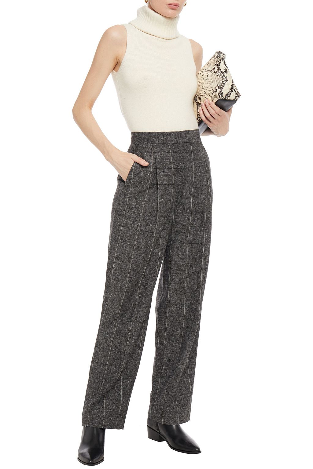 SANDRO Daniel pinstriped woven tapered pants