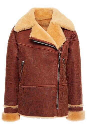 sandro shearling jacket womens