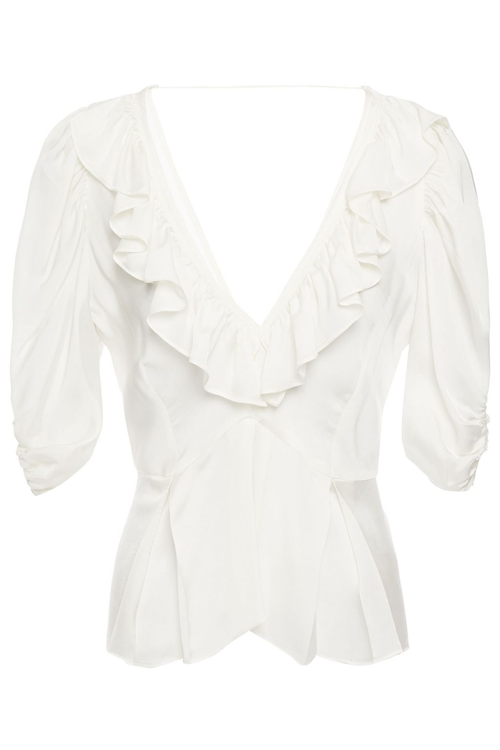 satin peplum top