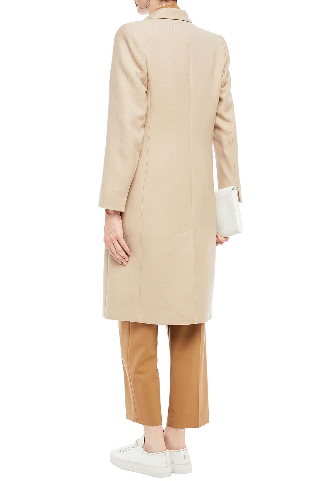wool blend twill coat