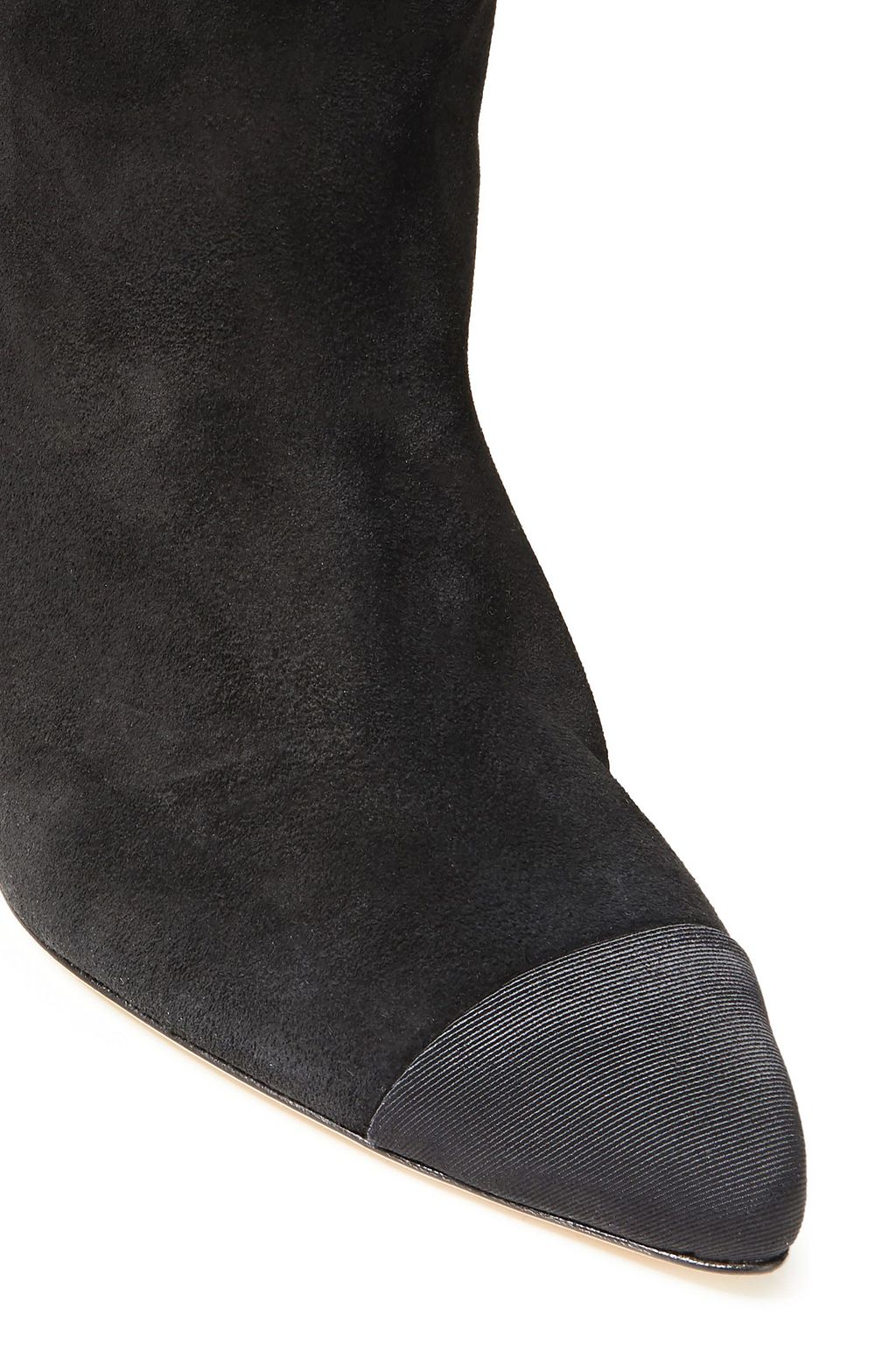 SANDRO Dani faille-trimmed suede knee boots