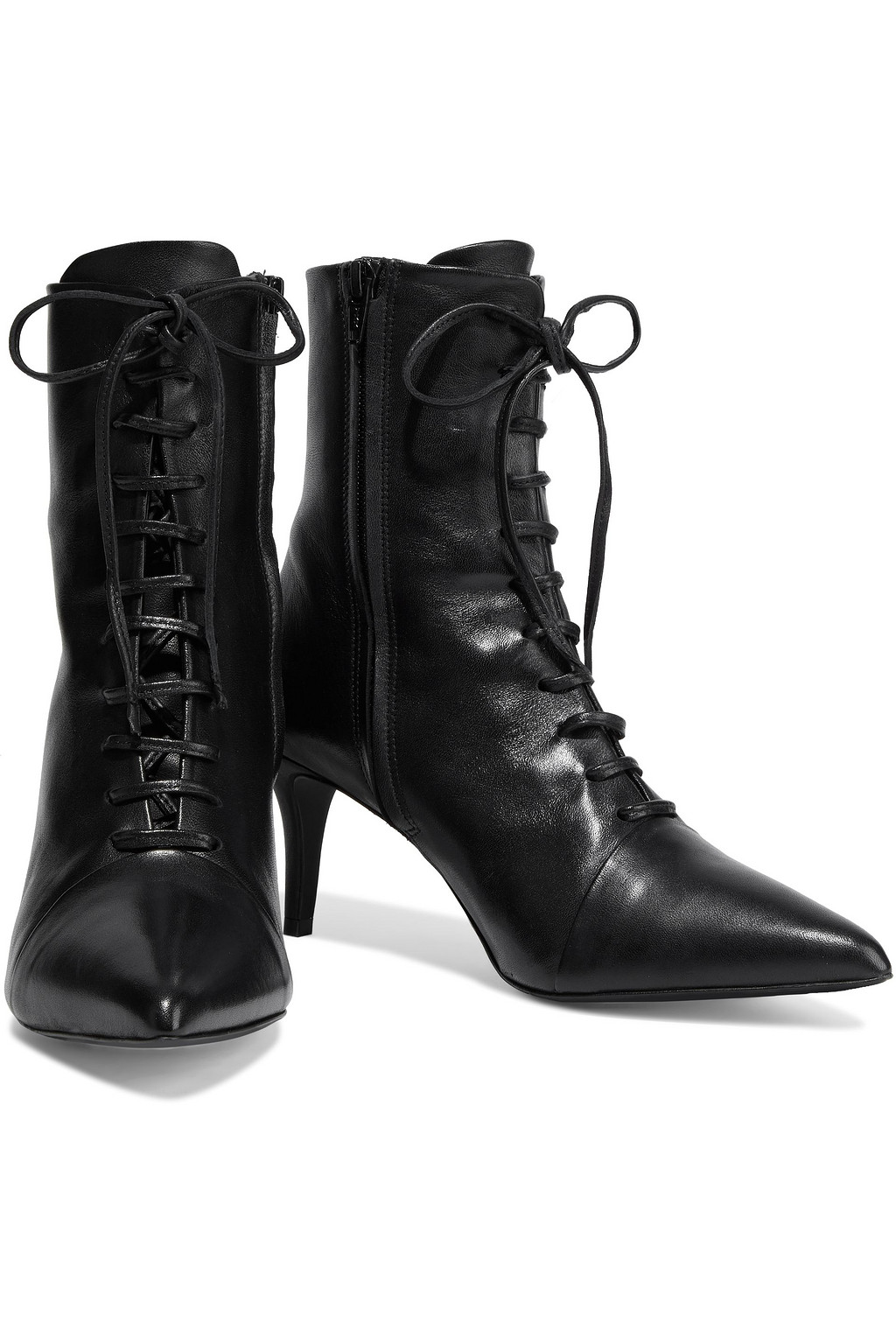 IRIS & INK Georgina lace-up leather ankle boots