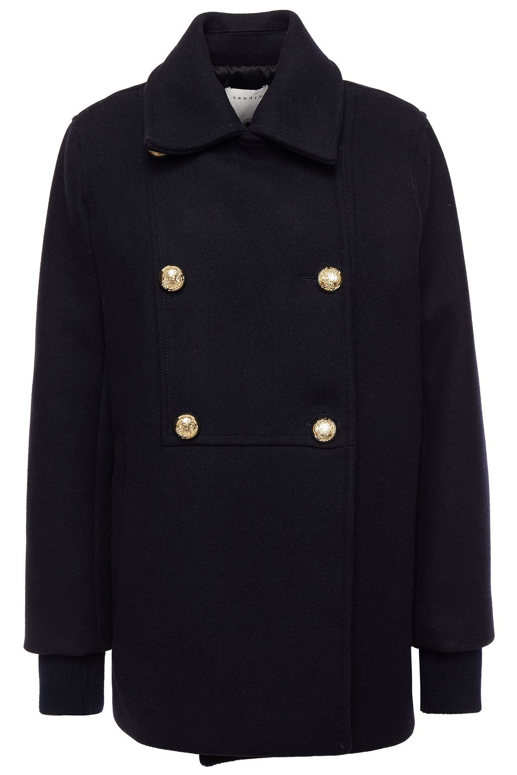 navy double breasted wool coat