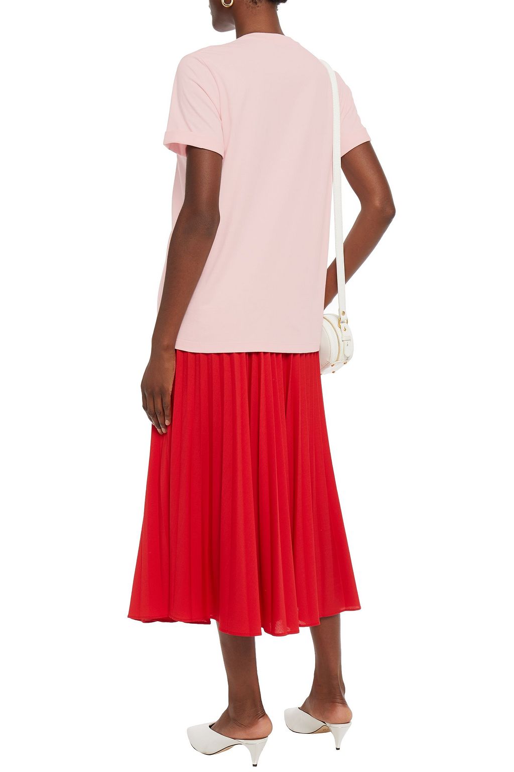 MARKUS LUPFER Crystal and sequin-embellished cotton-jersey T-shirt