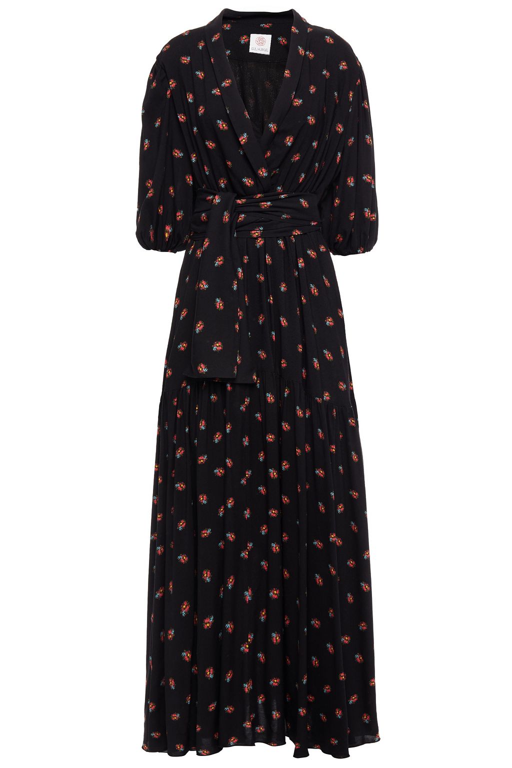 GÜL HÜRGEL Belted floral-print woven maxi dress | THE OUTNET