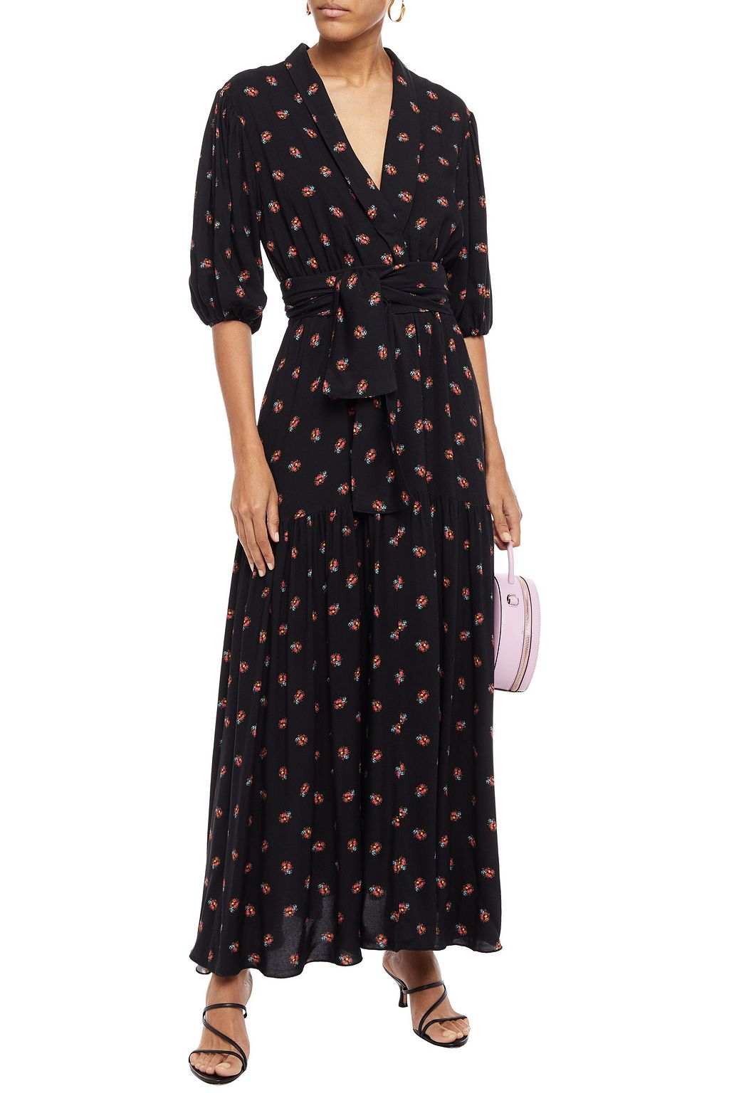 GÜL HÜRGEL Belted floral-print woven maxi dress
