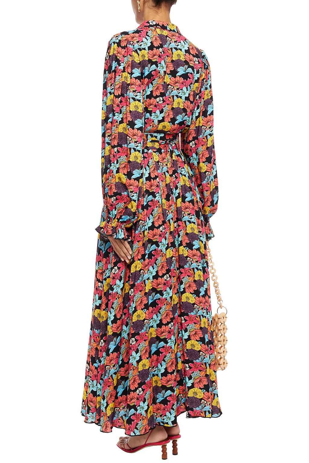 GÜL HÜRGEL Belted floral-print woven maxi dress