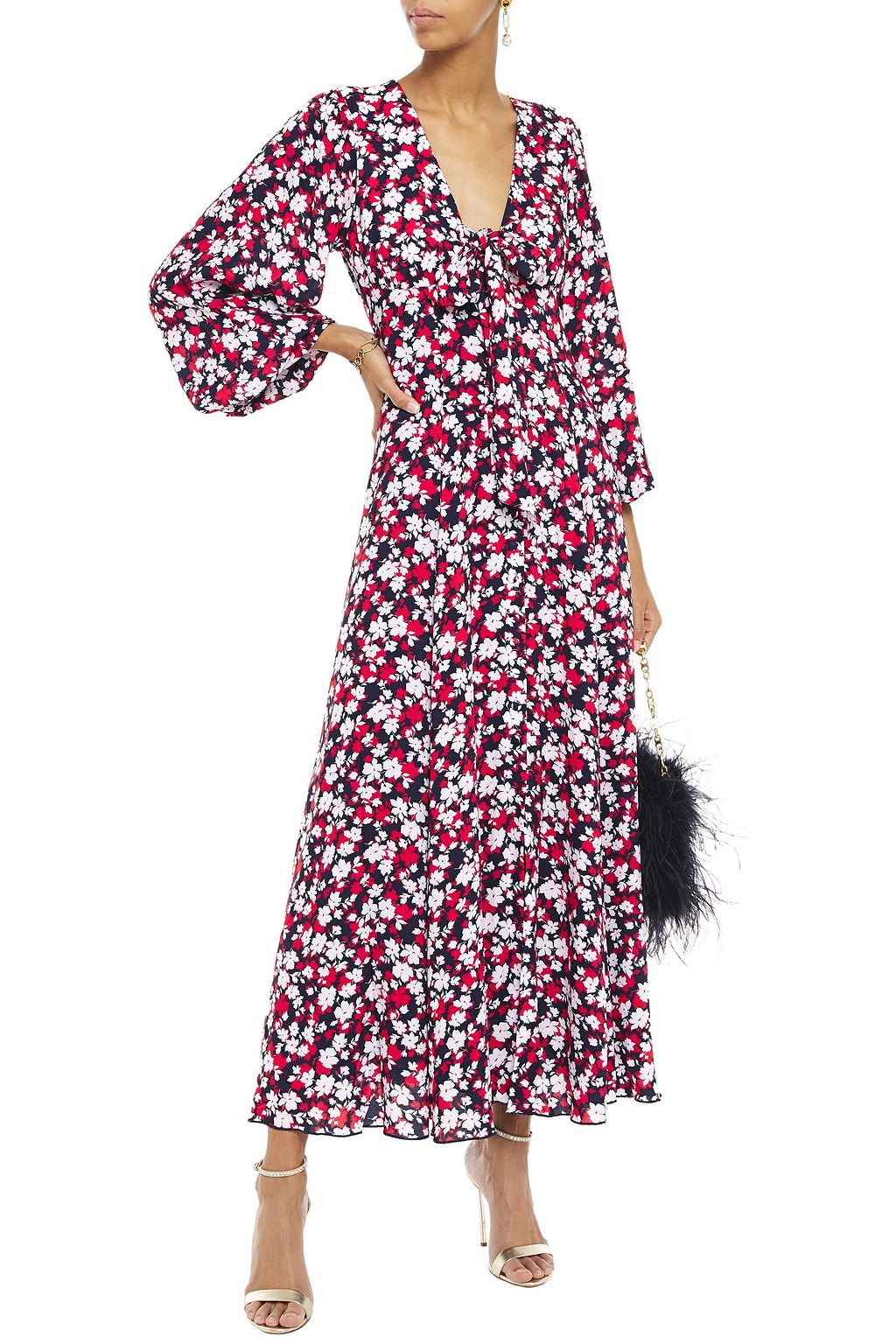 GÜL HÜRGEL Floral-print woven maxi dress