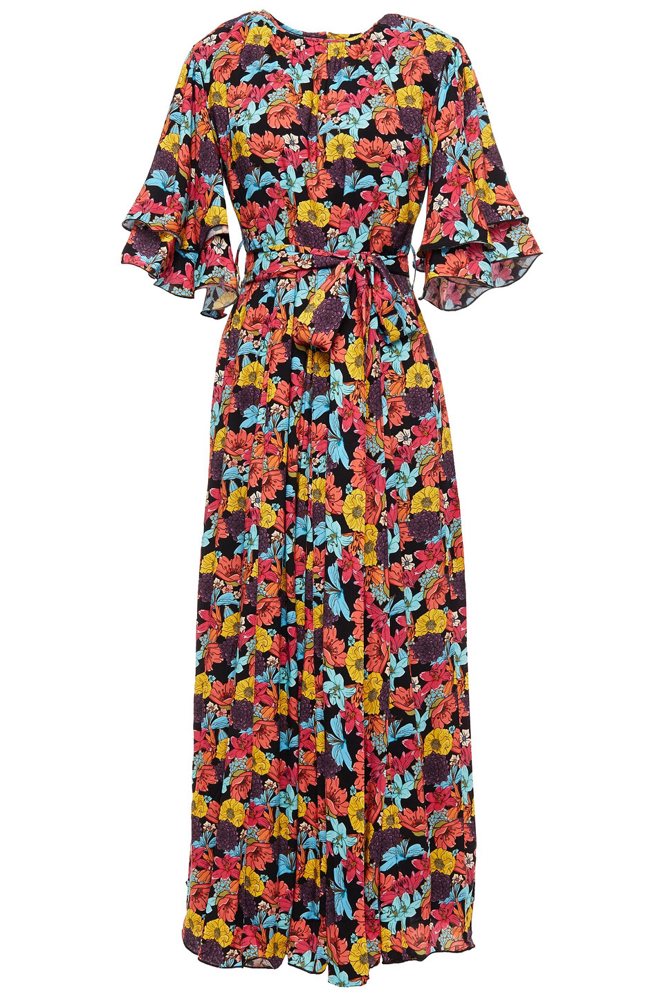 GÜL HÜRGEL Pleated floral-print woven maxi dress