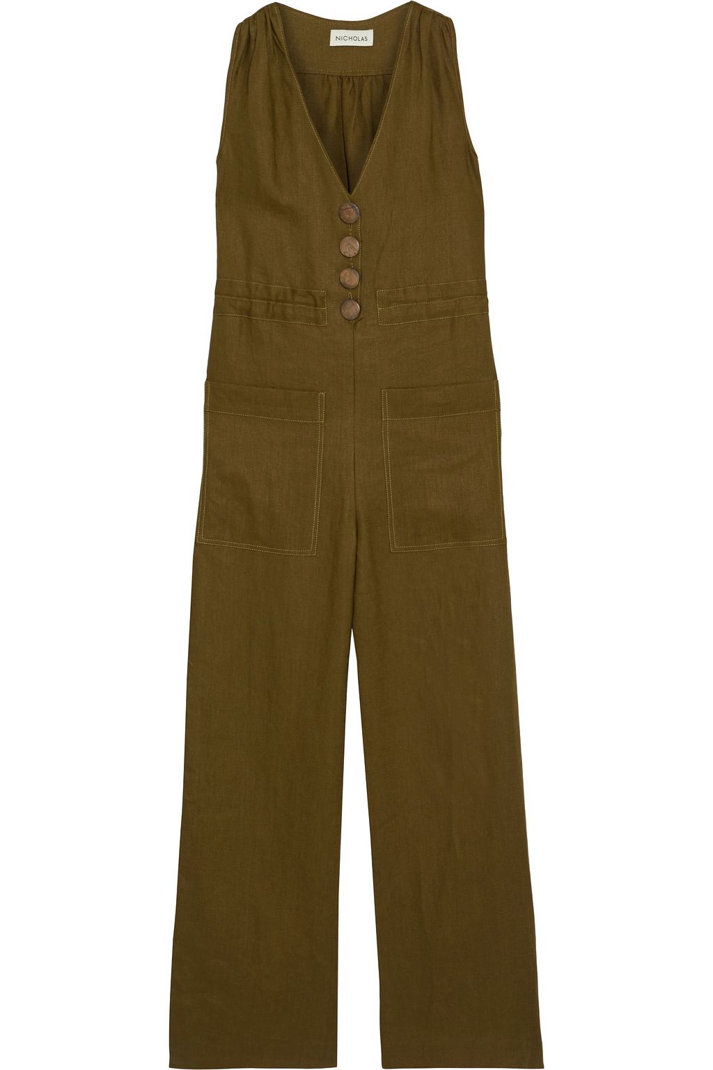 linen wide leg jumpsuit