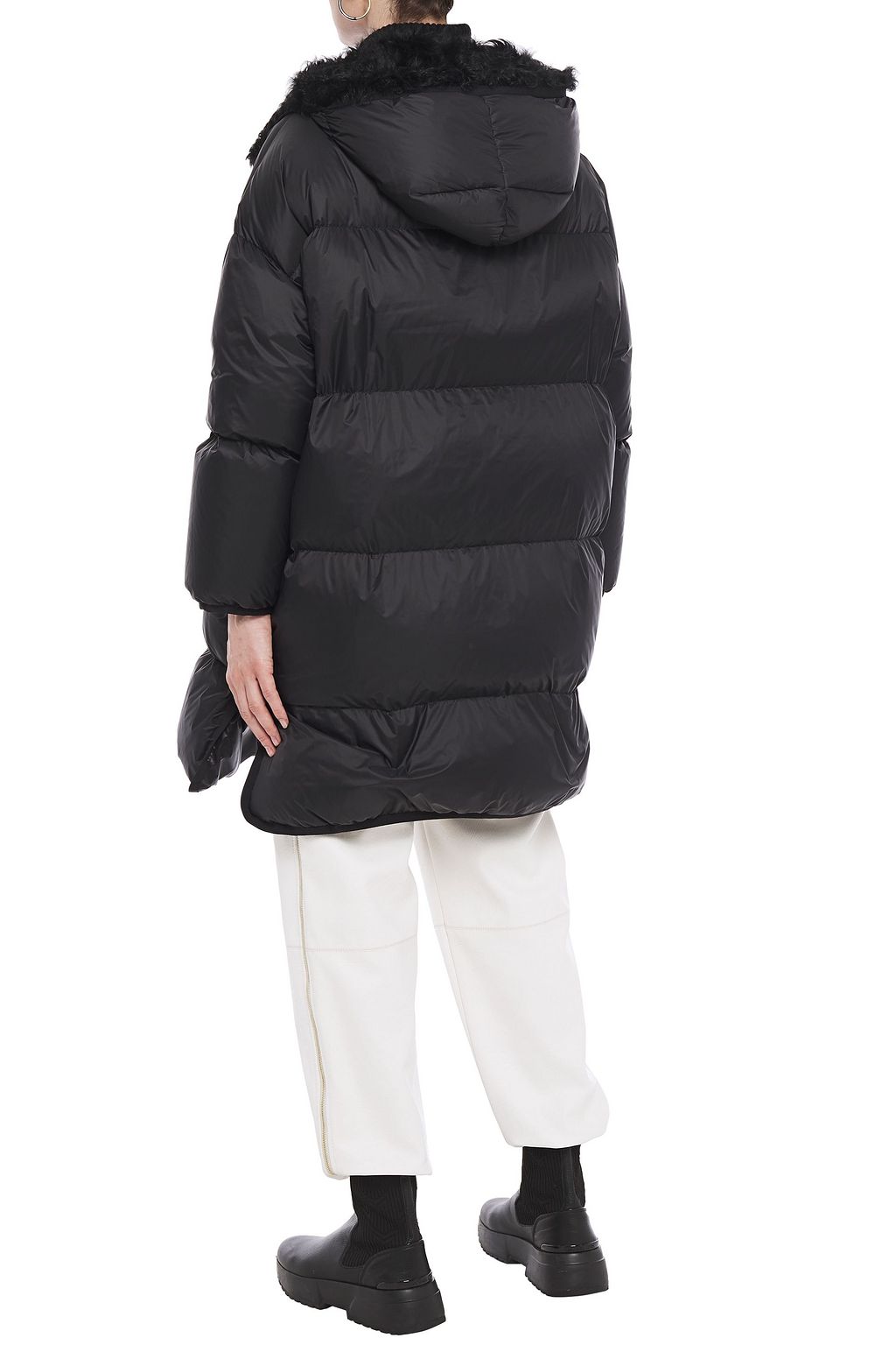 ARMY BY YVES SALOMON Shearling-trimmed quilted shell hooded down coat