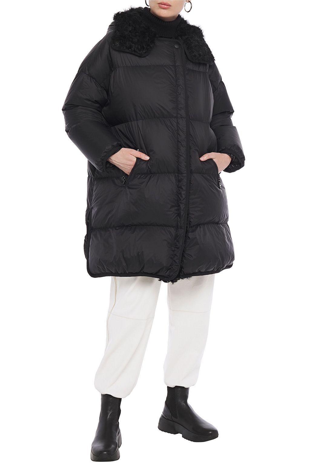 ARMY BY YVES SALOMON Shearling-trimmed quilted shell hooded down coat
