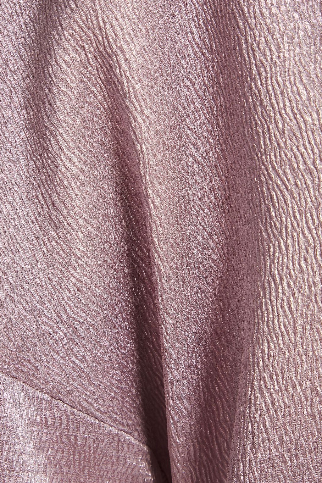 VALENTINO GARAVANI Cutout textured-lamé mini dress