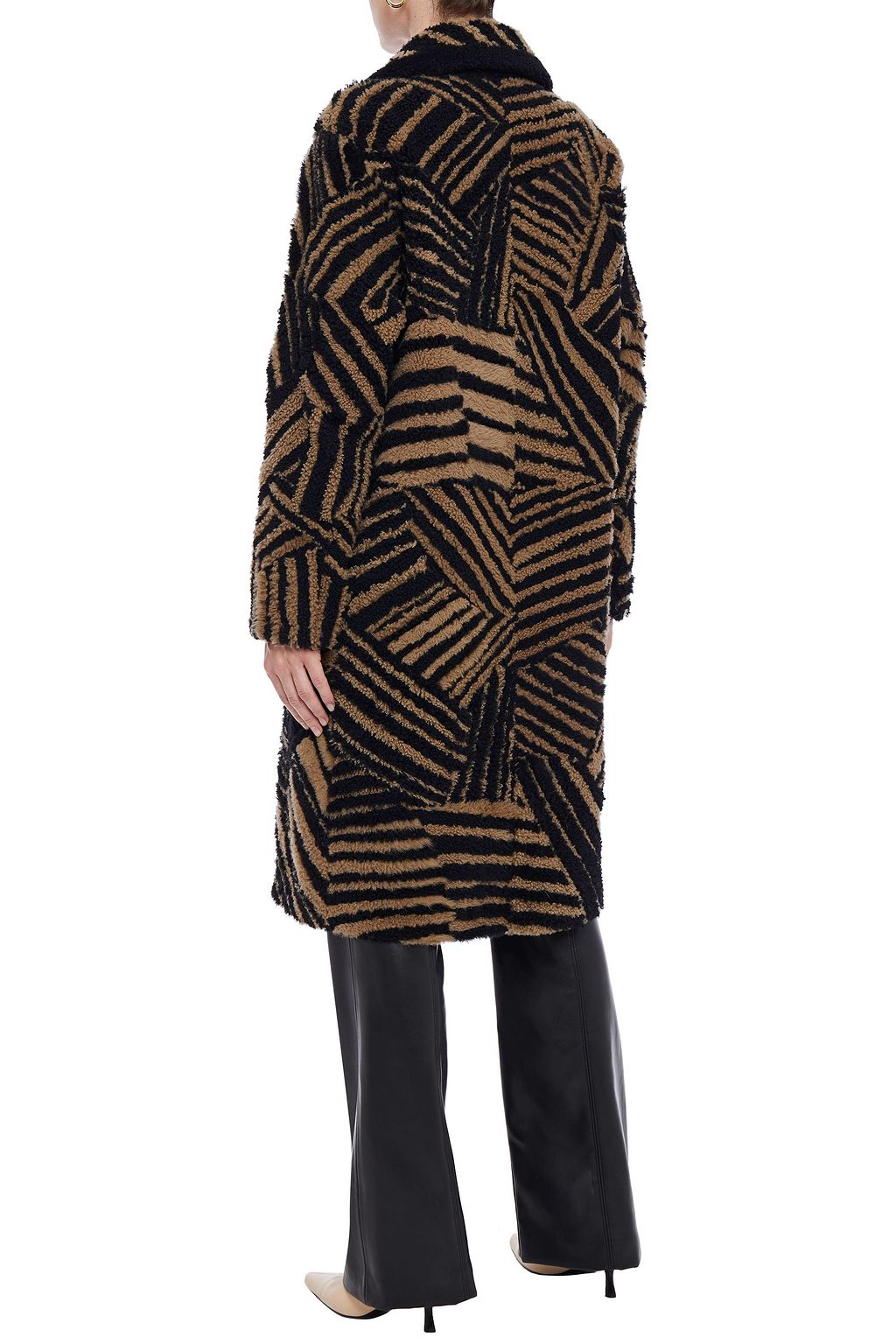 YVES SALOMON Tiger-print shearling coat