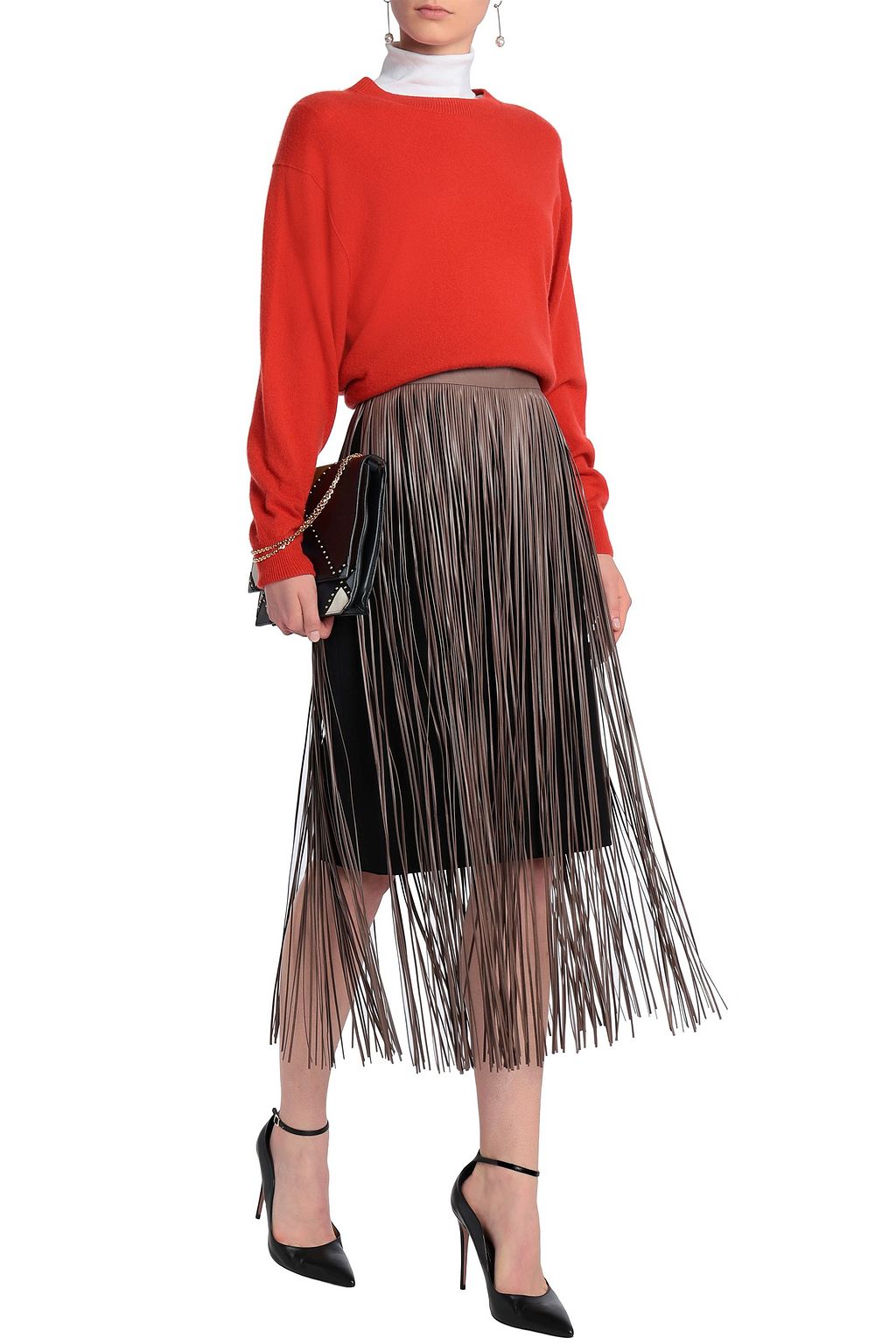 VALENTINO GARAVANI Fringed leather belt