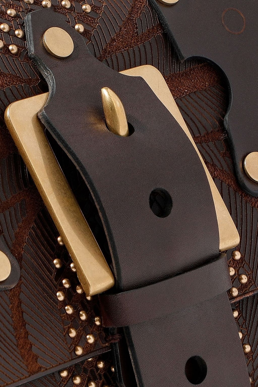 VALENTINO GARAVANI Embellished canvas and leather shoulder bag