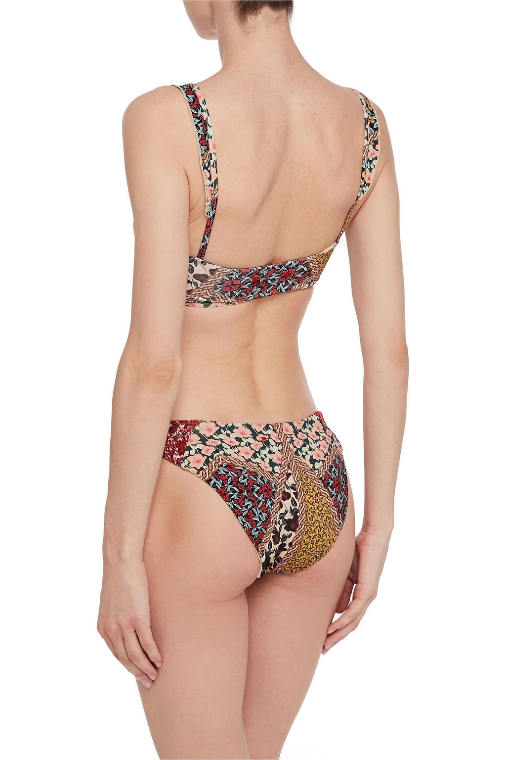 THE UPSIDE Moss floral-print low-rise bikini briefs
