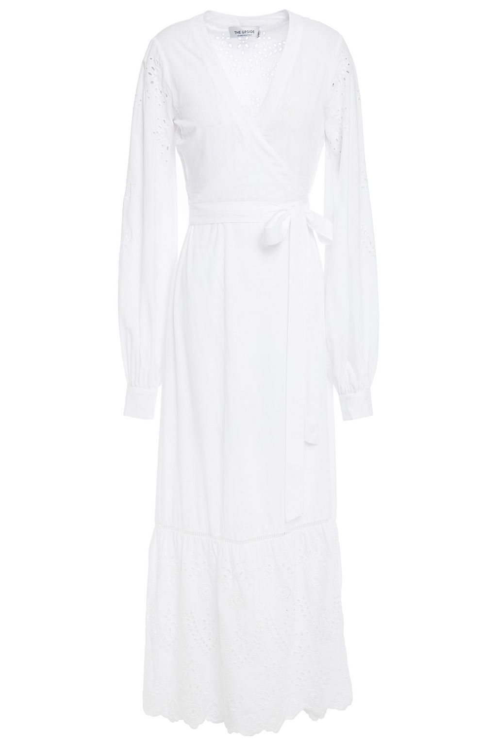 broderie anglaise wrap dress