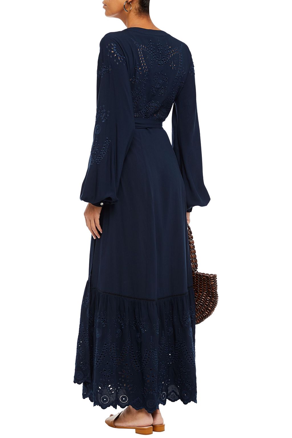 THE UPSIDE Kate broderie anglaise maxi wrap dress