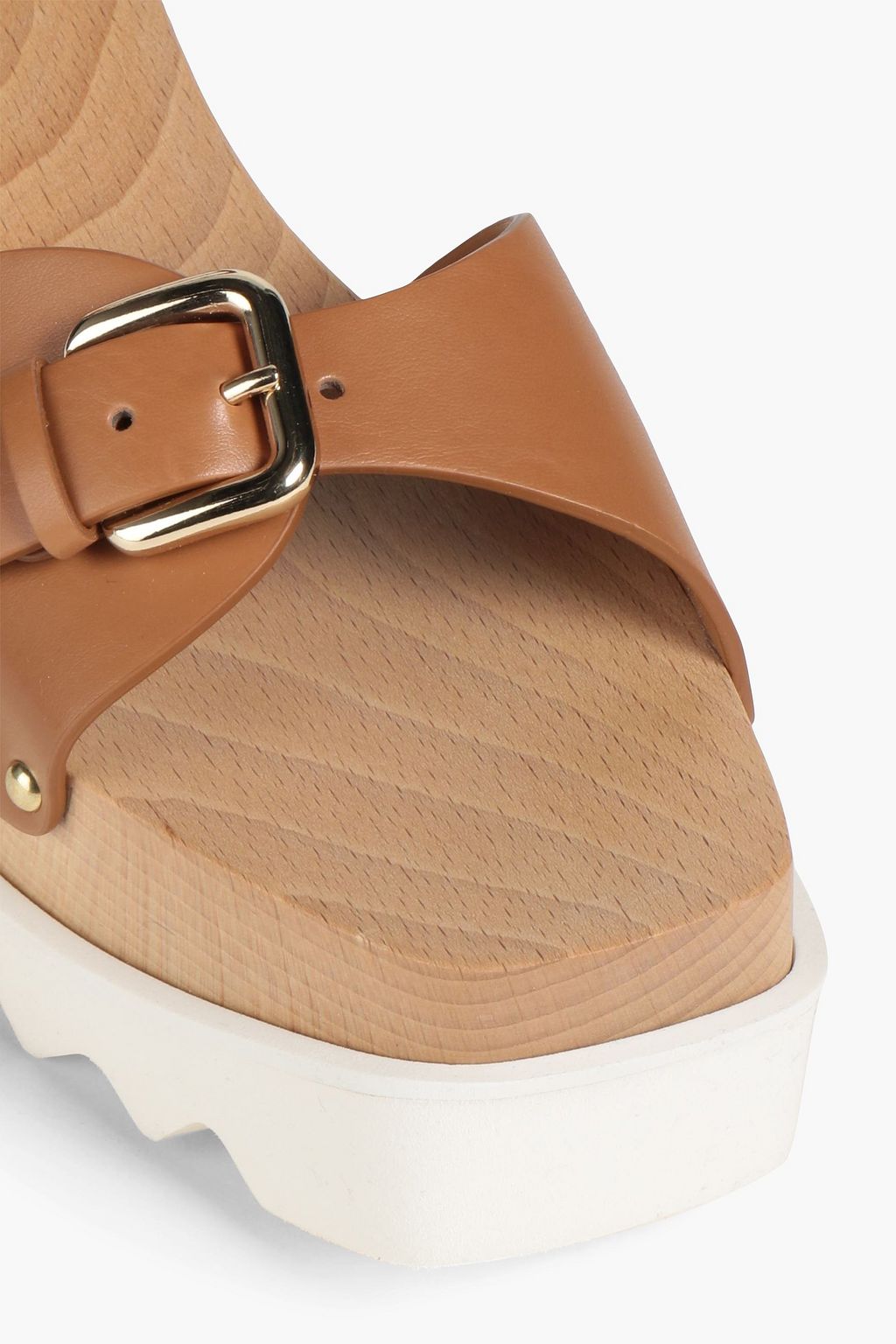 STELLA MCCARTNEY Elyse buckled faux leather platform sandals