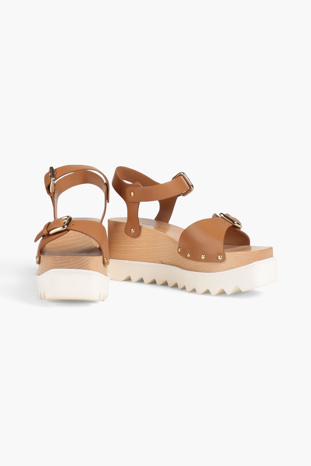 STELLA MCCARTNEY Elyse buckled faux leather platform sandals