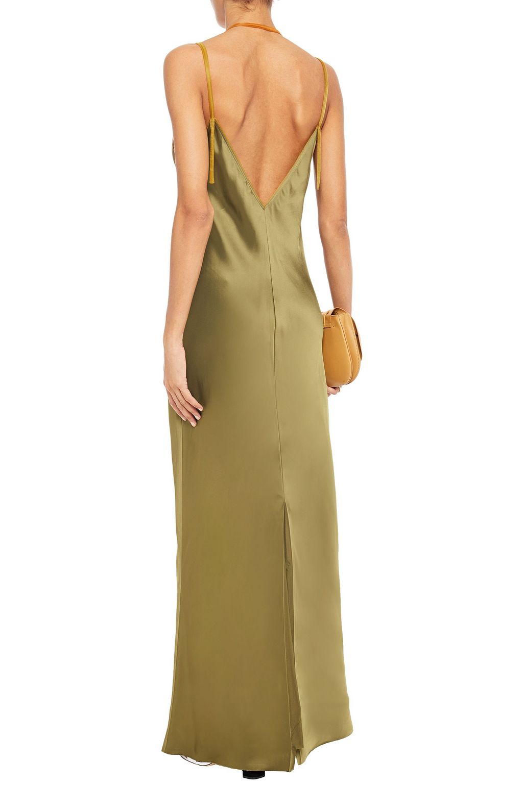 HELMUT LANG Open-back satin slip dress