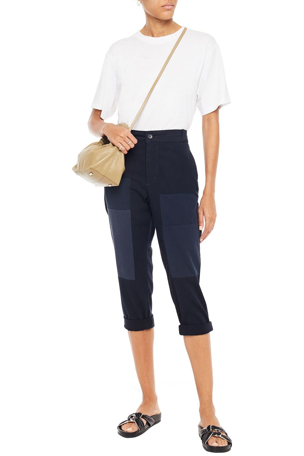 JAMES PERSE Cropped cotton-blend twill tapered pants