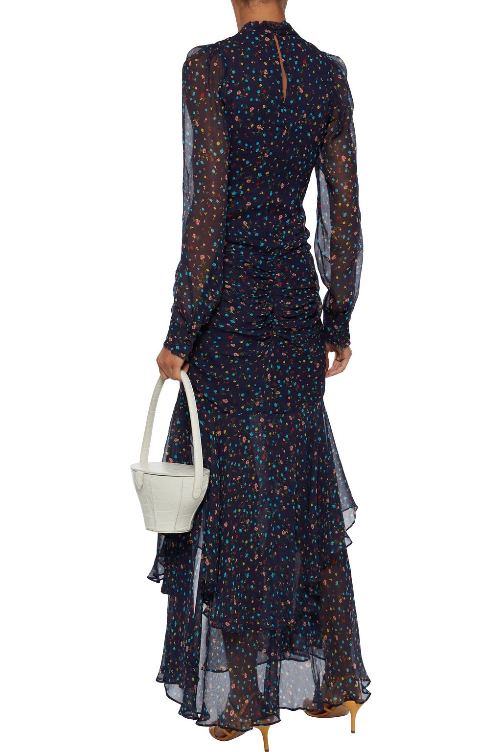 NICHOLAS Tiered leopard-print silk-georgette maxi skirt