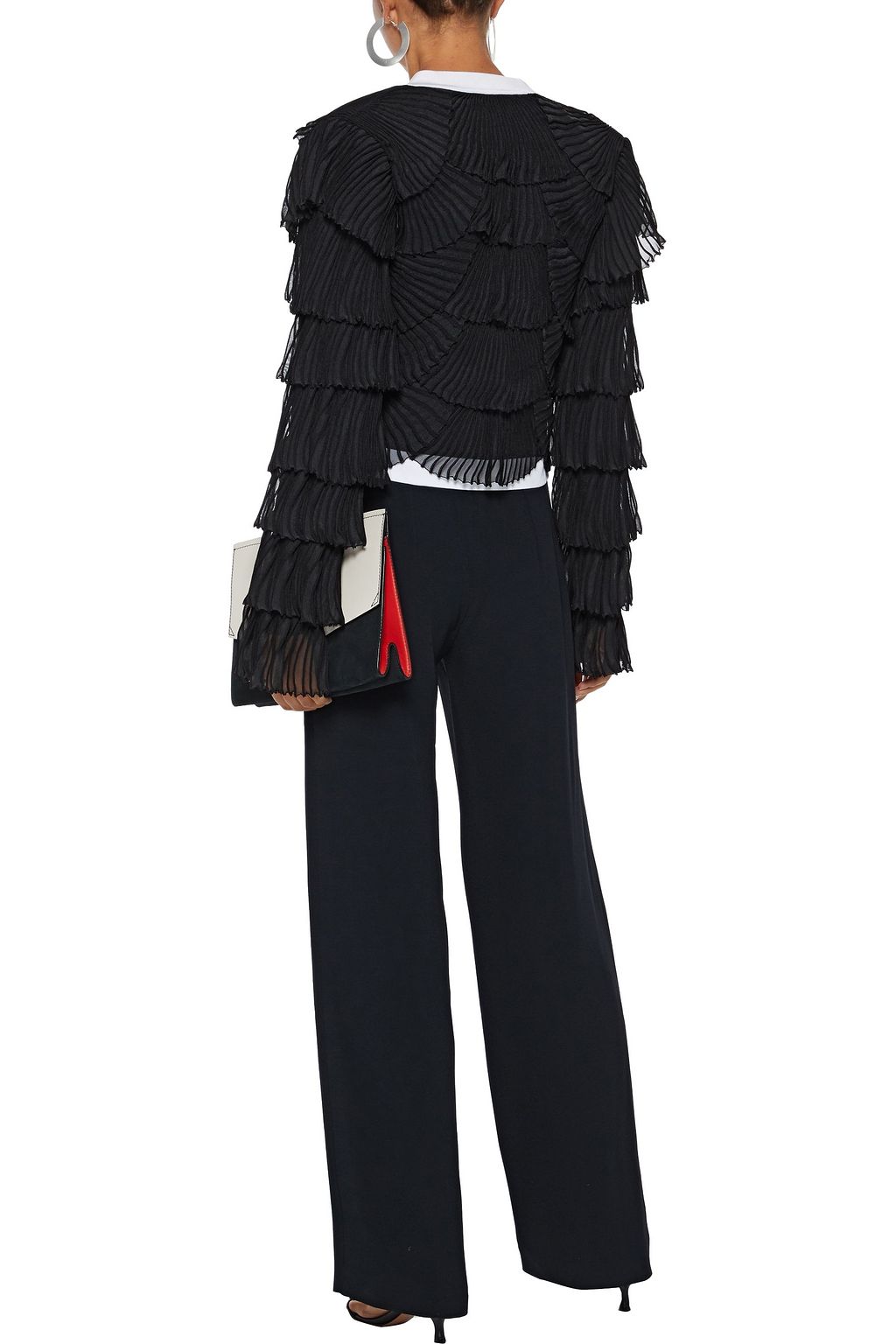 BALMAIN Crepe wide-leg pants