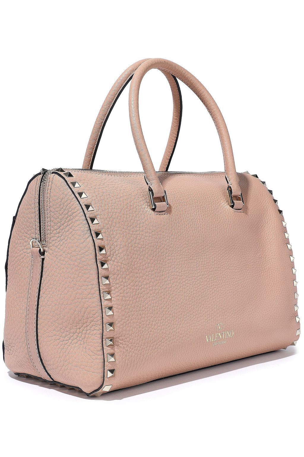 VALENTINO GARAVANI Rockstud pebbled-leather tote