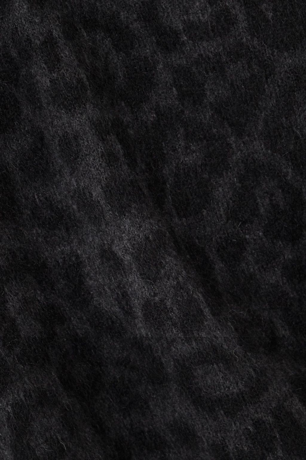 VALENTINO GARAVANI Off-the-shoulder mohair-blend jacquard-knit sweater