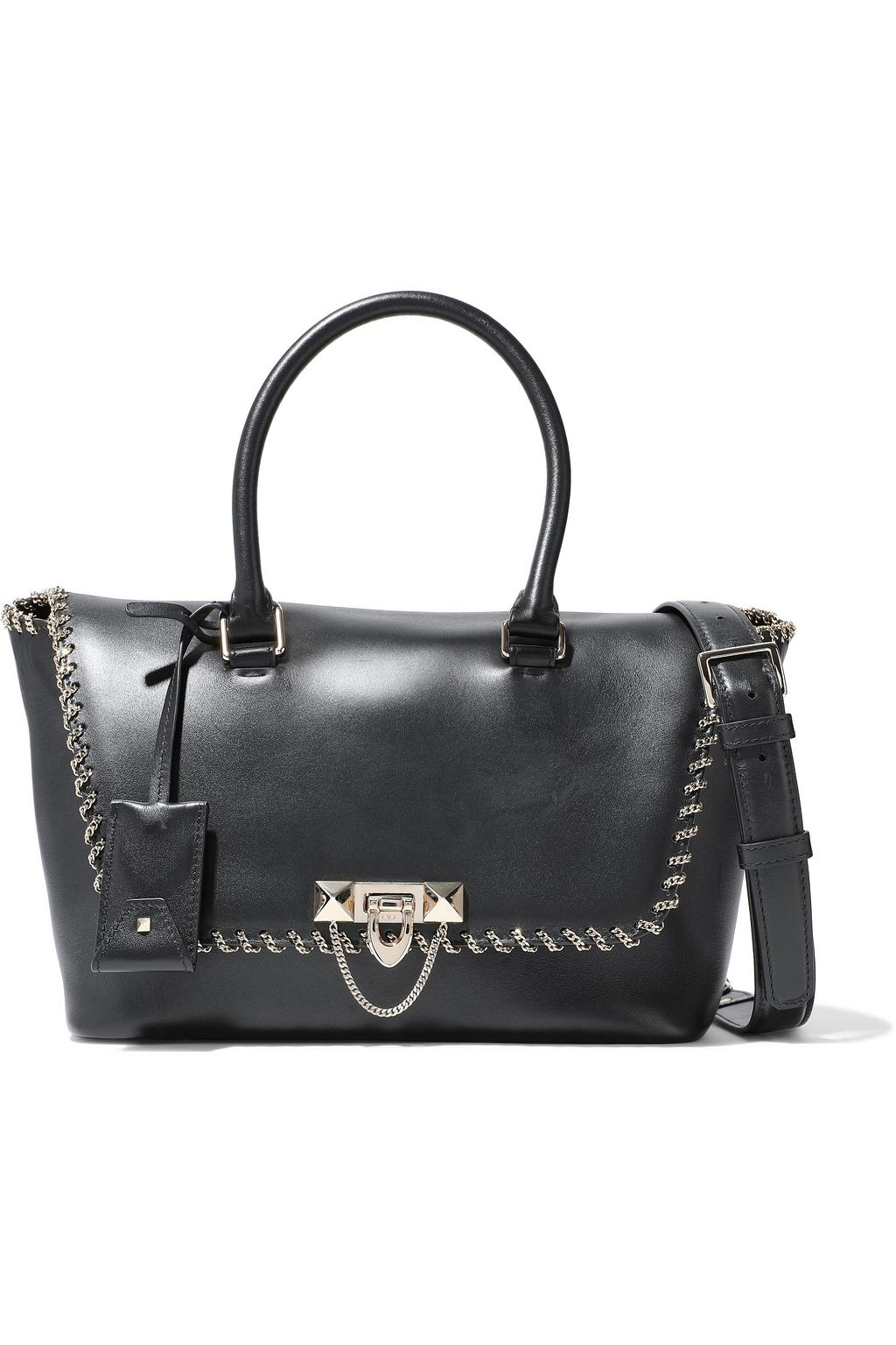 VALENTINO GARAVANI Demilune leather tote
