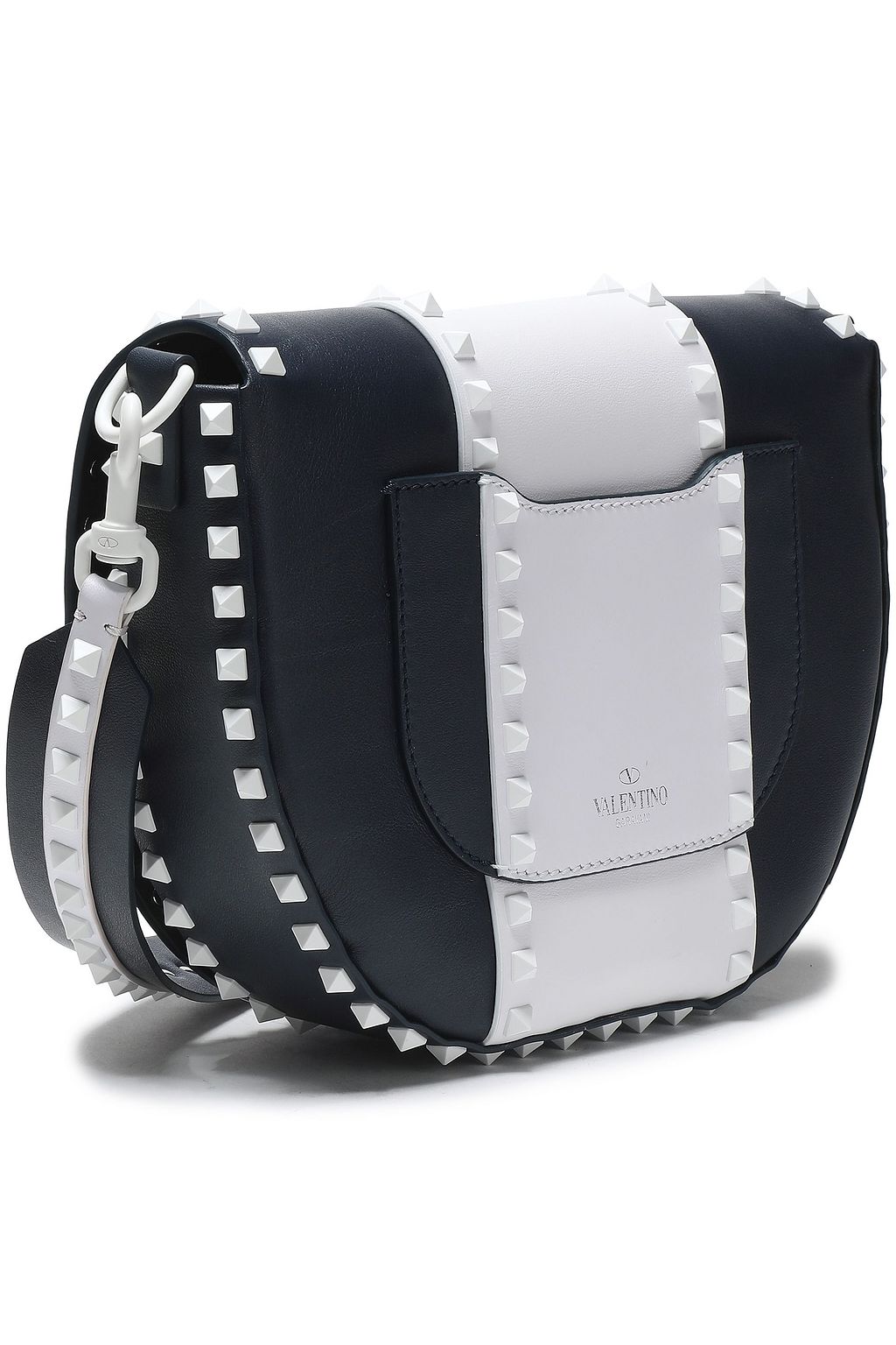 VALENTINO GARAVANI Free Rockstud two-tone leather shoulder bag