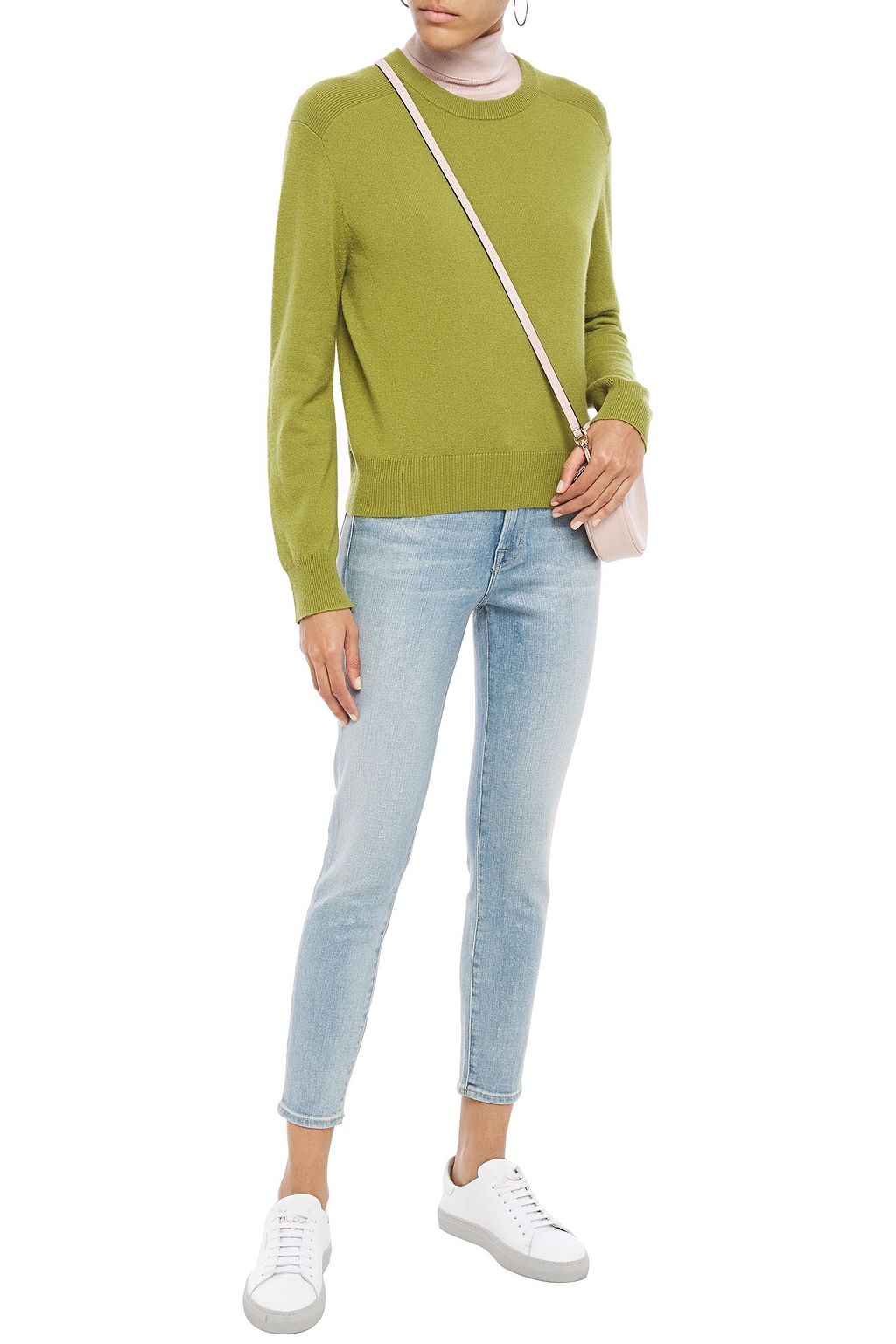 J BRAND 835 cropped holographic mid-rise skinny jeans
