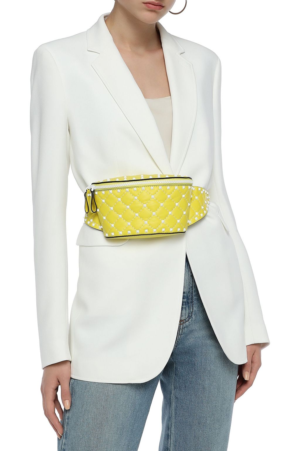 VALENTINO GARAVANI Free Rockstud Spike quilted leather belt bag